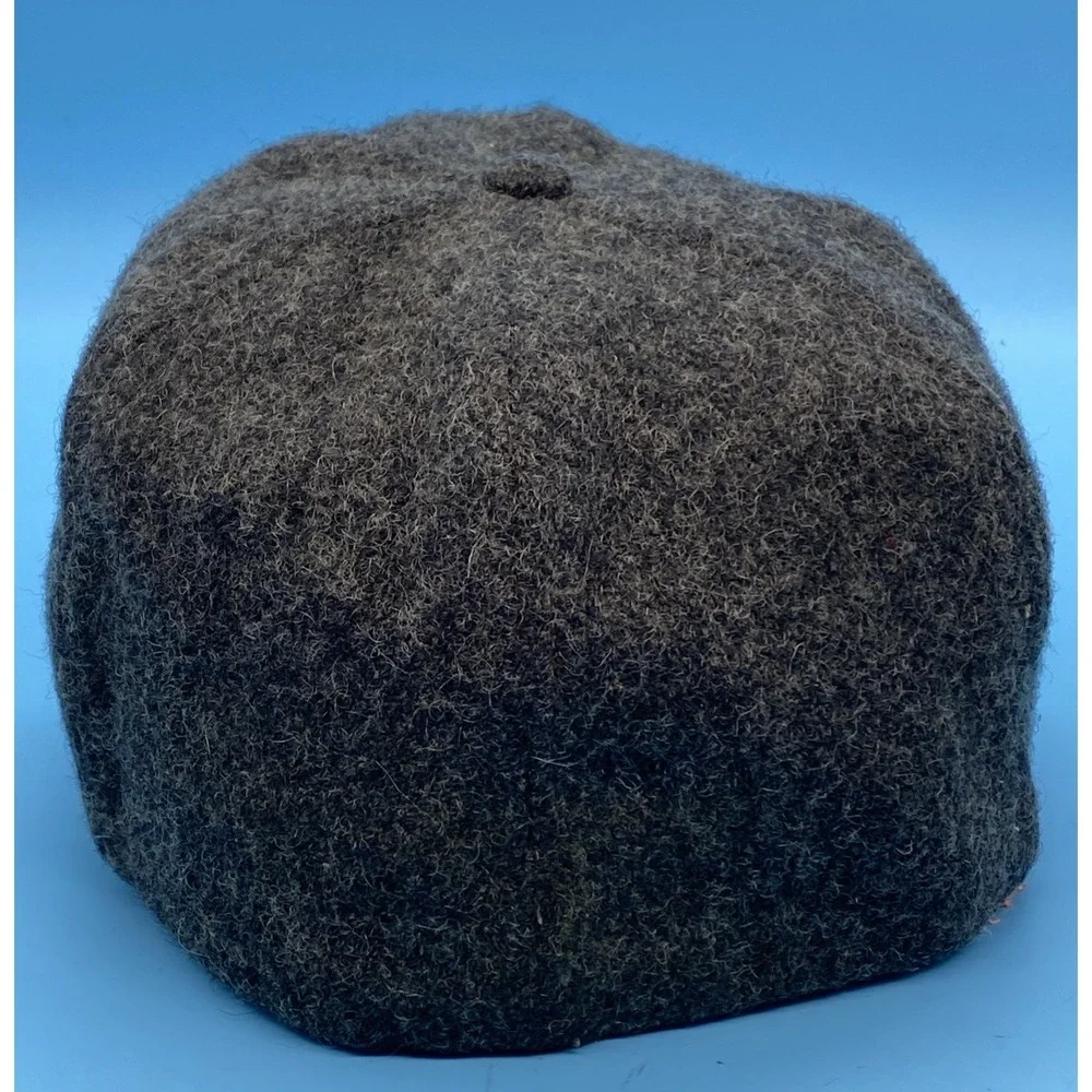Vintage USA Made Haband Brand Gray Wool Blend Ear Flaps Trapper Hat Cap Size S